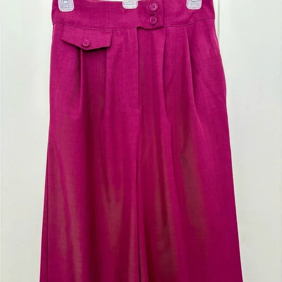 Flying Tomato Magenta Palazzo Pants | Size Small | High Rise Wide Leg - Picture 4 of 10